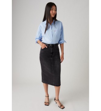 Levi's High Rise Slit Skirt black