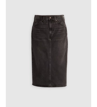 Levi's High Rise Slit Skirt black
