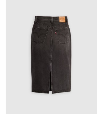 Levi's High Rise Slit Skirt black