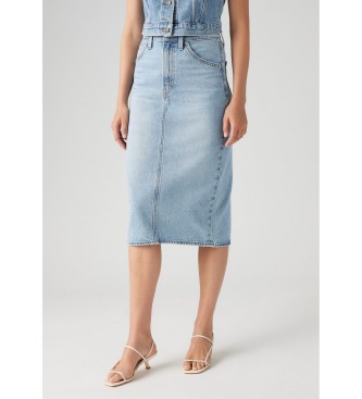 Levi's High Rise Slit skirt blue