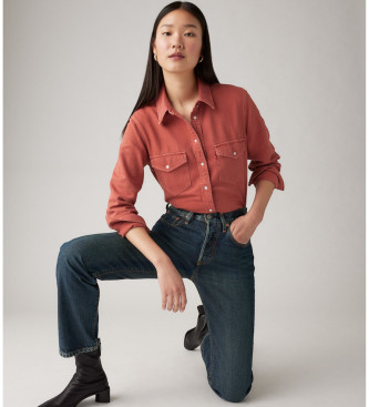 Levi's Iconic Western Shirt Marsala red