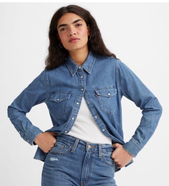 Levi's Iconica camicia in denim indaco Western Med