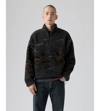 Levi's Camisola Idyllwild Sherpa Popover preta