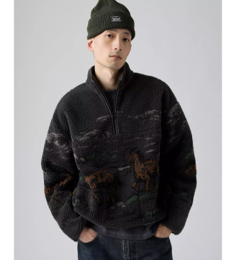 Levi's Camisola Idyllwild Sherpa Popover preta