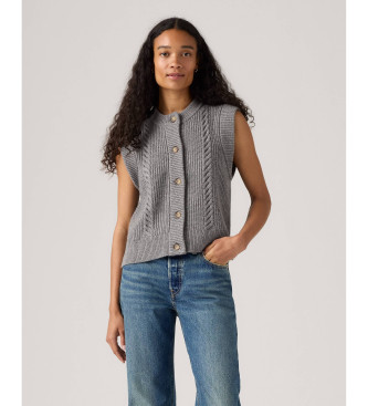 Levi's Braided knitted waistcoat Ines grey