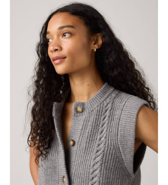 Levi's Braided knitted waistcoat Ines grey