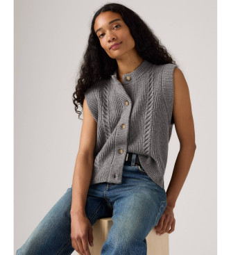 Levi's Braided knitted waistcoat Ines grey