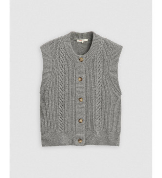 Levi's Braided knitted waistcoat Ines grey