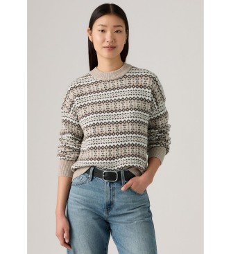 Levi's Ines Fairisle-jumper i beige