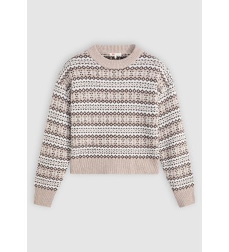 Levi's Ines Fairisle-jumper i beige