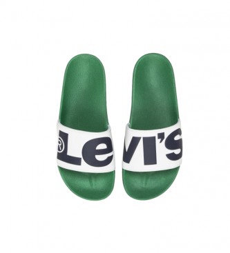 Levi's Flip Flops June L White, Green