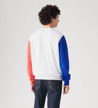 Levi's Sudadera de cuello redondo Original Housemark blanco