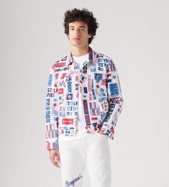 Levi's Veste de camionneur pour le blanc de Pari