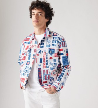 Levi's Veste de camionneur pour le blanc de Pari