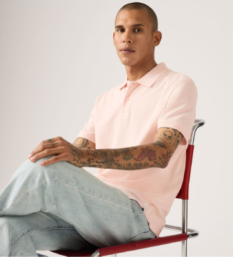 Levi's Camisa p�lo original cor-de-rosa