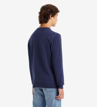 Levi's Lichtgewicht Housemark-trui in marineblauw