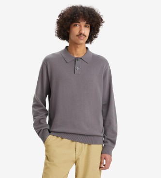 Levi's Polo de manga larga gris