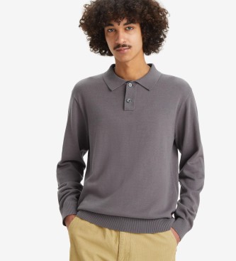 Levi's Polo de manga larga gris