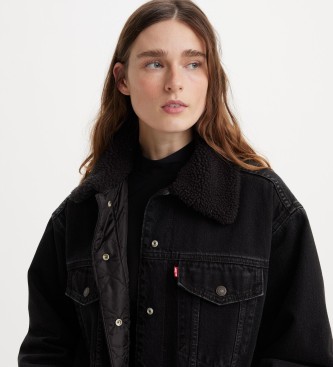 Levi's Veste longue matelasse noir