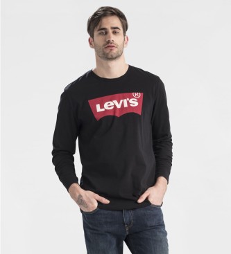 Levi's T-Shirt Ls Std Tee Gráfica Hm Ls Preto