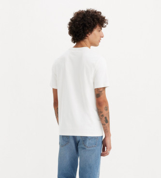 Levi's T-shirt branca estampada com gola redonda