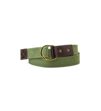 Levi's Cintura in pelle mista verde