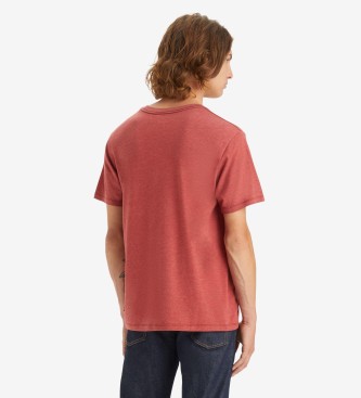 Levi's Klasyczna koszulka graficzna w kolorze czerwonym