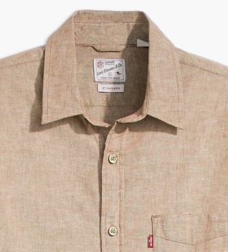 Levi's Brun Sunset skjorta med ficka