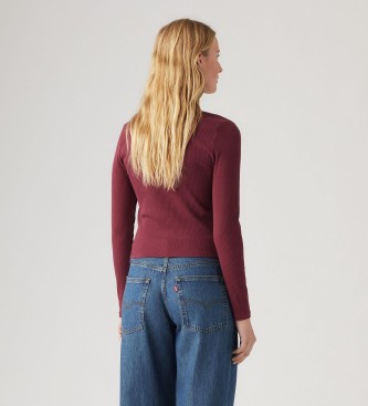 Levi's Muse long sleeve t-shirt maroon