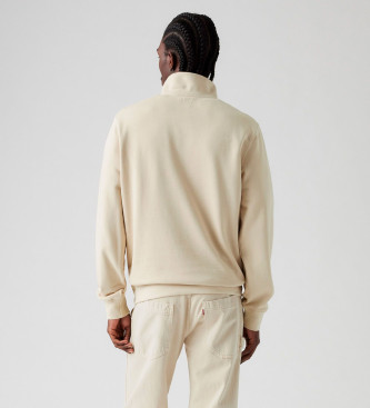 Levi's Original 1/4 Zip beige Sweatshirt