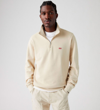 Levi's Original 1/4 Zip beige sweatshirt