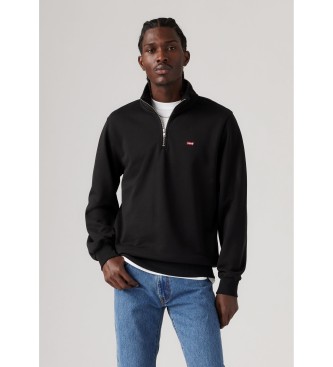 Levi's Sudadera Original Housemark con cremallera de un cuarto negro