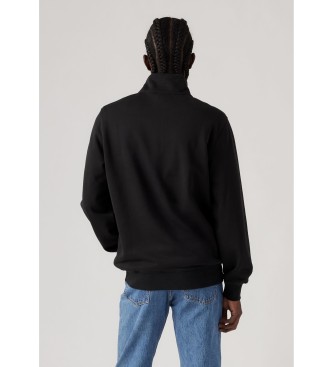 Levi's Sudadera Original Housemark con cremallera de un cuarto negro