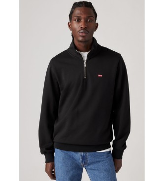 Levi's Sudadera Original Housemark con cremallera de un cuarto negro