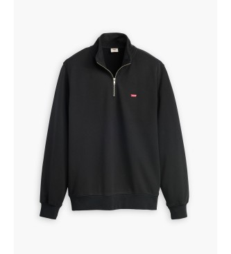 Levi's Sudadera Original Housemark con cremallera de un cuarto negro