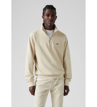 Levi's Sudadera Original Housemark con cremallera de un cuarto beige