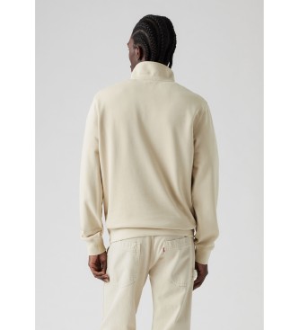 Levi's Sudadera Original Housemark con cremallera de un cuarto beige