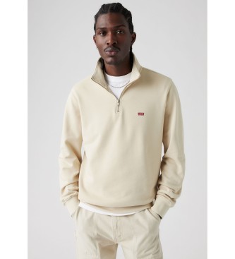 Levi's Sudadera Original Housemark con cremallera de un cuarto beige