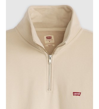 Levi's Sudadera Original Housemark con cremallera de un cuarto beige