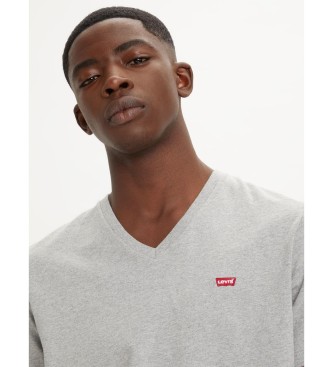 Levi's Oryginalna koszulka Housemark V-neck w kolorze szarym