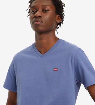 Levi's Original Housemark T-shirt med V-udskring bl