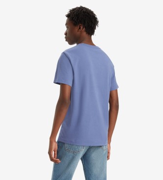 Levi's T-shirt blu con scollo a V originale Housemark