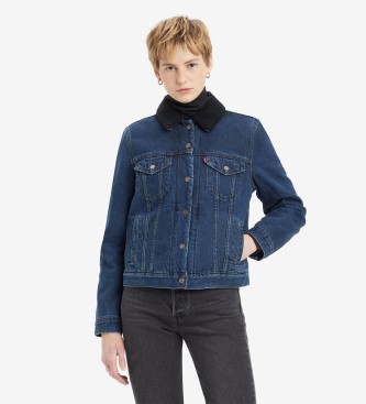 Levi's Giacca camionista Sherpa blu originale