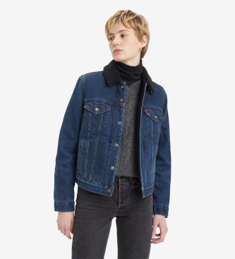 Levi's Giacca camionista Sherpa blu originale