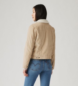 Levi's Casaco de bombazina para camionistas Original Sherpa castanho