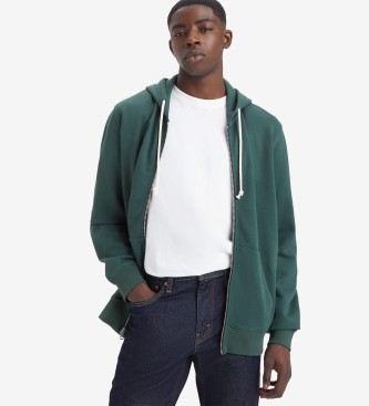 Levi's Felpa con cappuccio zip originale verde