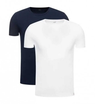 Levi's Lot de 2 T-shirts bleu marine, blanc