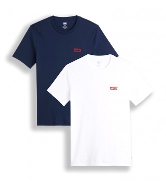 Levi's Confezione da due t-shirt blu navy, bianche
