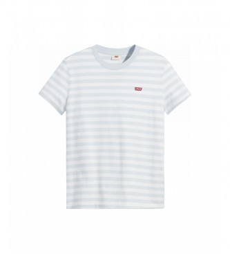 Levi's T-shirt Perfect rigata bianca, azzurra
