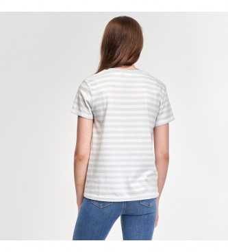 Levi's T-shirt branca perfeita, azul claro às riscas